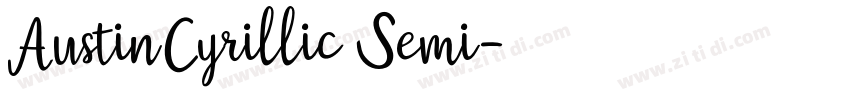 AustinCyrillic Semi字体转换
